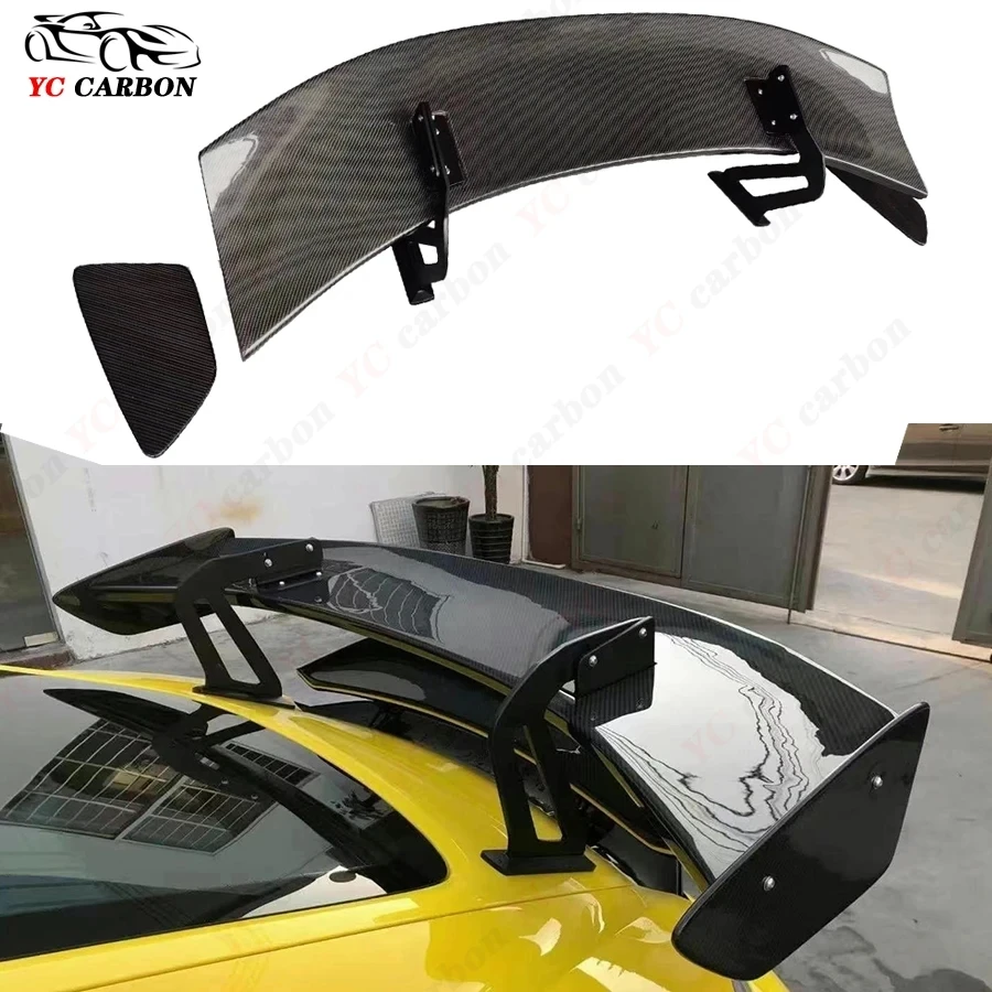 For Porsche 718 987 981 GT4 Style Carbon fiber Spoiler Rear Tail fins Duckbill Car Wing Retrofit the rear wing Car Accessories