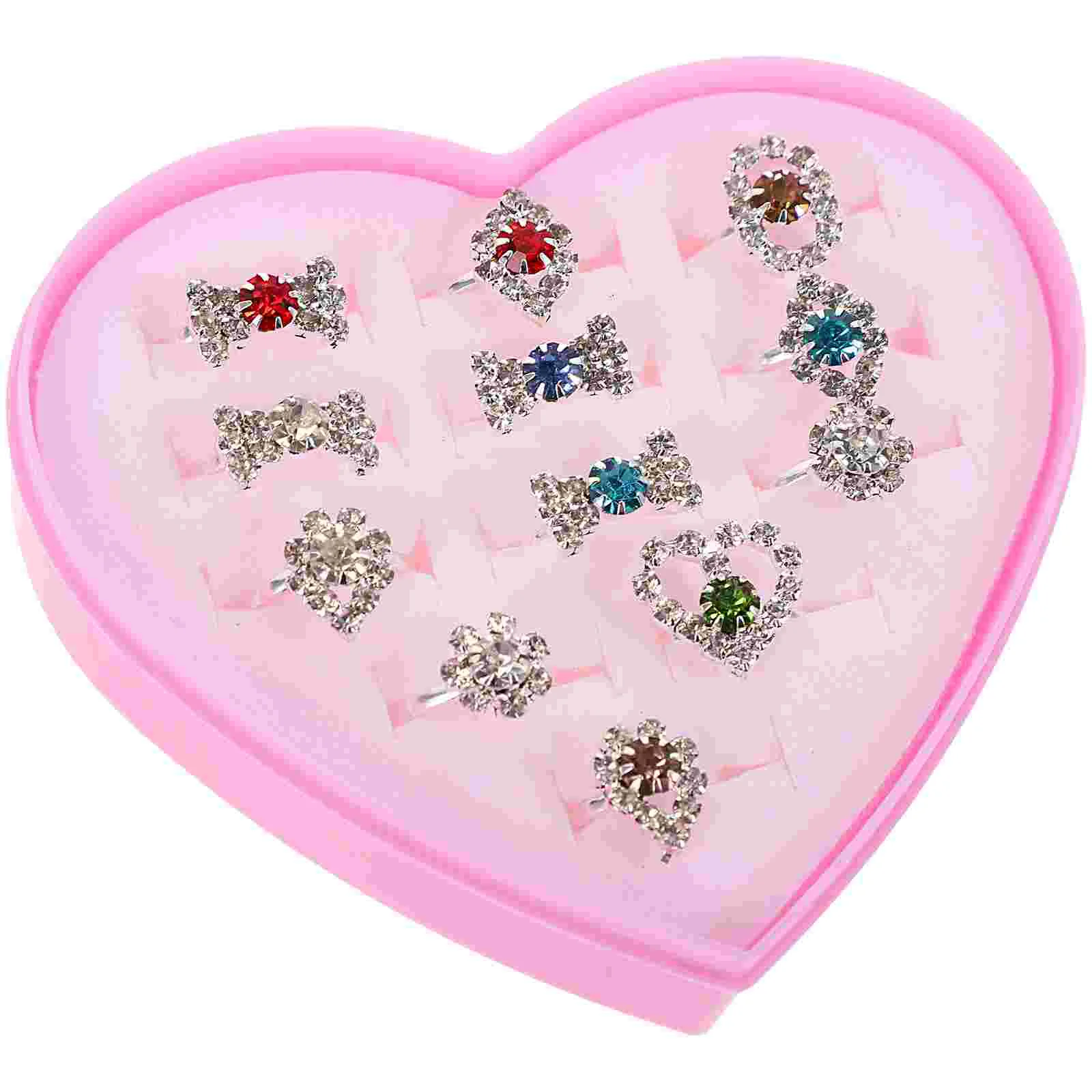 

Children's Ring Kids Rings Gemstone Jewelry Girls Toys Colorful Adorable Children’s Costume Accessories Finger Diamond Cartoon