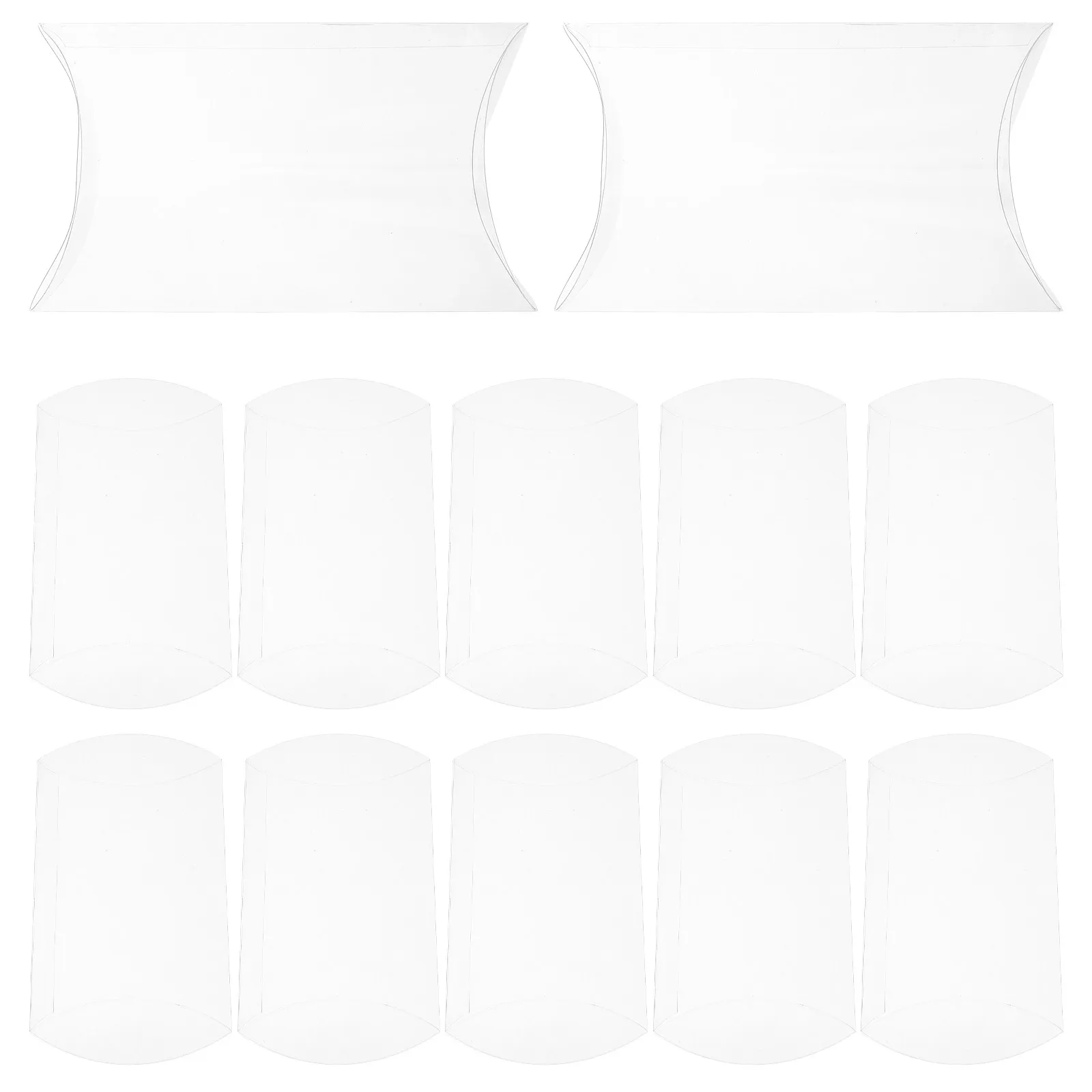 50 Cajas Transparentes para Dulces en Forma de Almohada, Mini Cajas para Tartas, Porta Galletas, Cajas de Regalo para Fiestas, Mini Contenedores para Tartas