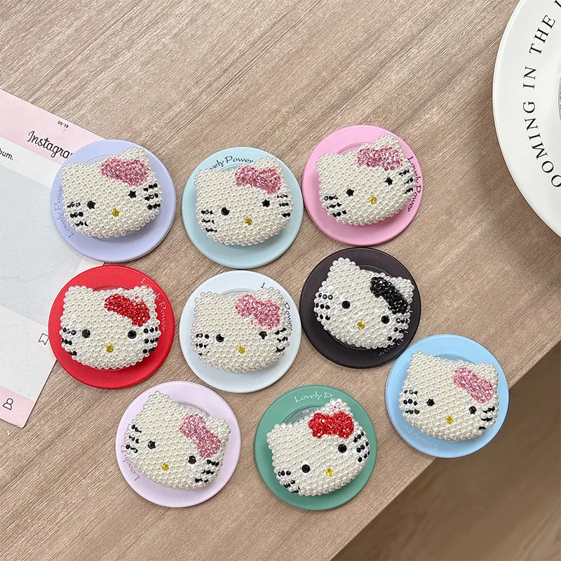 

Hello Kitty Mobile Airbag Bracket Magnetisma Bsorb Expansion Desktop Support Cute Cartoon Anime Girl Student Gift Wholesale