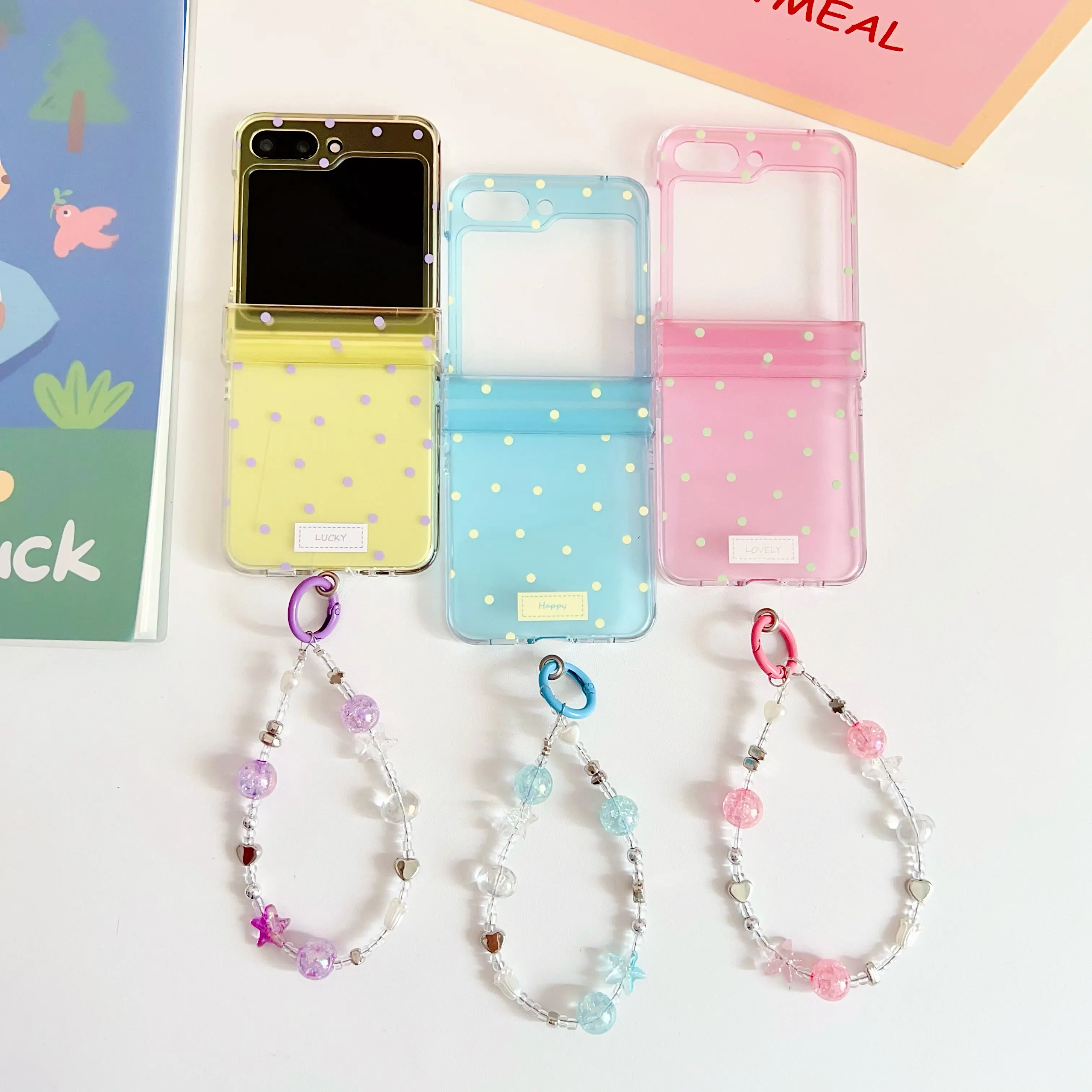 Phone Accessories From China - Pink blue polka dot birthday gift