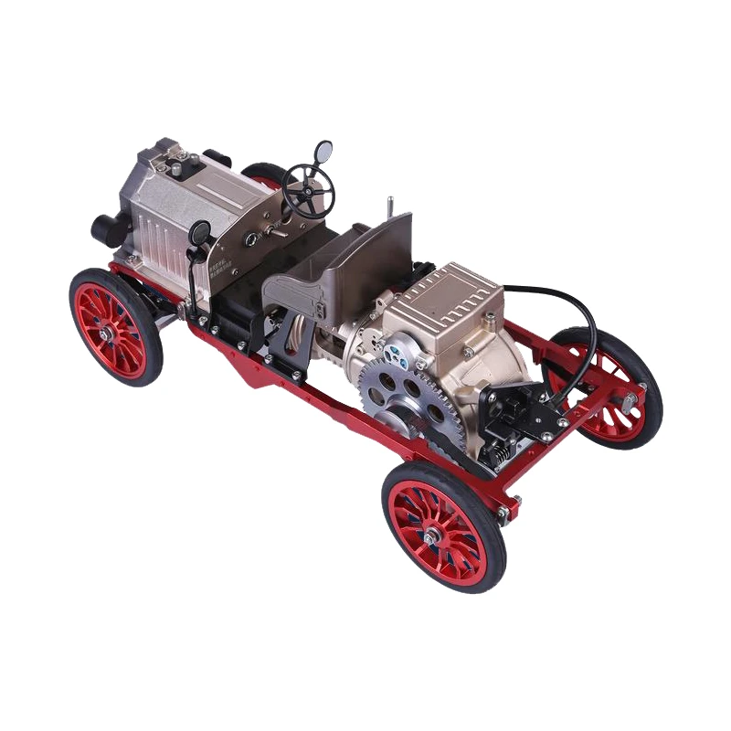 230 pcs 3d diy metal assembled car model engine assembly electric engine capable toy gift remote control vintage car