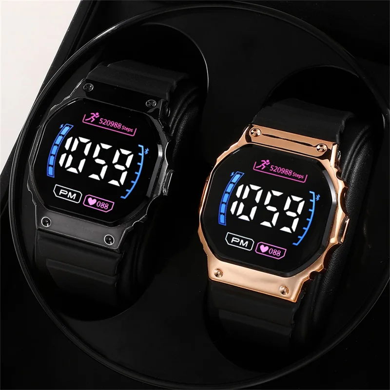 Led Digitaal Horloge Paar Horloges Voor Mannen Vrouwen Sport Leger Militaire Siliconen Horloge Elektronische Klok Hodinky Reloj Hombre