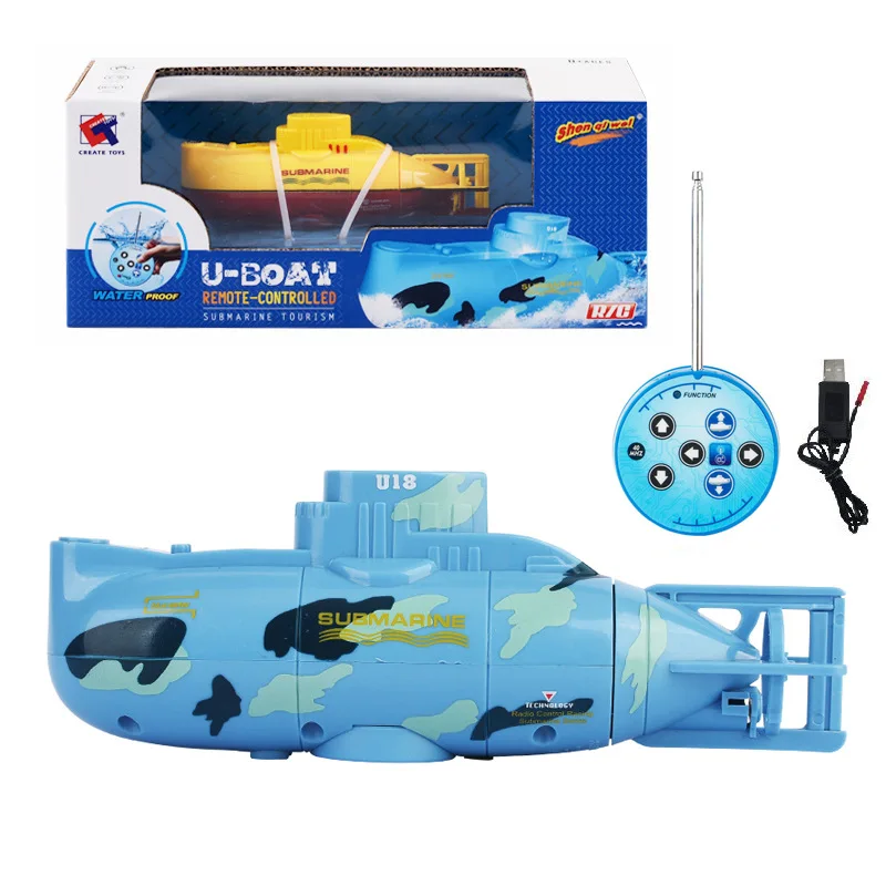 6 Channels RC Submarine Toys Radio Remote Control Boat Bathtub Toys Electric Swim Diving Fish Tank Water Tube Kids Birthday Gift