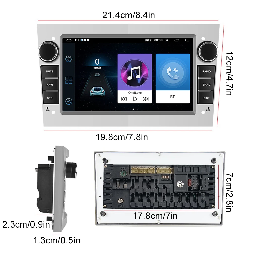 Radio con GPS para coche, dispositivo con Android 14, WIFI, cámara de visión trasera con 12LED, Control inteligente de vehículo, para Opel de 7 pulgadas