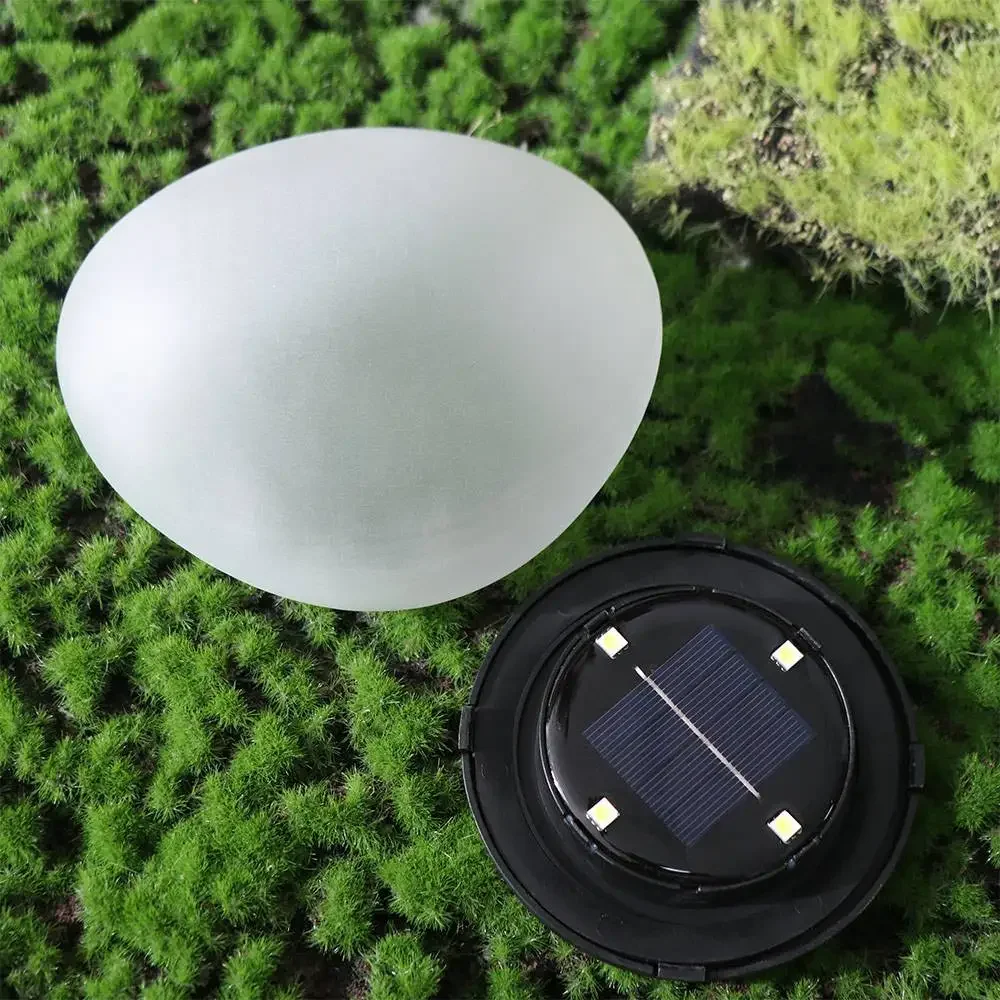 Cobblestone Shaped Solar Stone Lamp Auto on/Off Waterproof Outdoor Pebble Lamp Energy Saving Decorative Solar Lawn Lamp Patio
