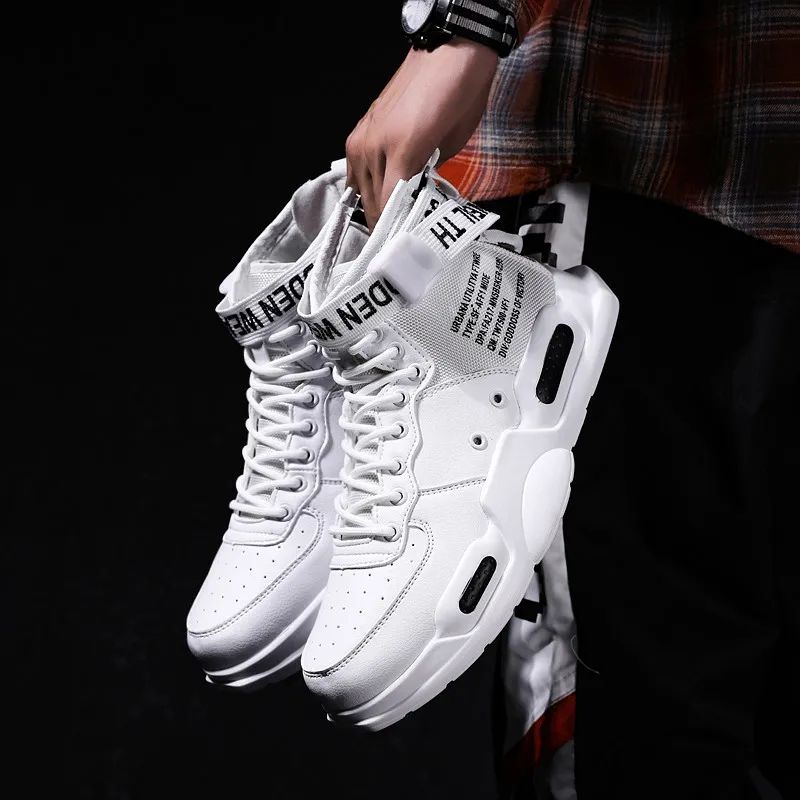 Brand New Mens High Top Sneakers Outdoor Basketball Shoes Male White Sneakers Comfortable Casual Sports Shoes Zapatillas Hombre