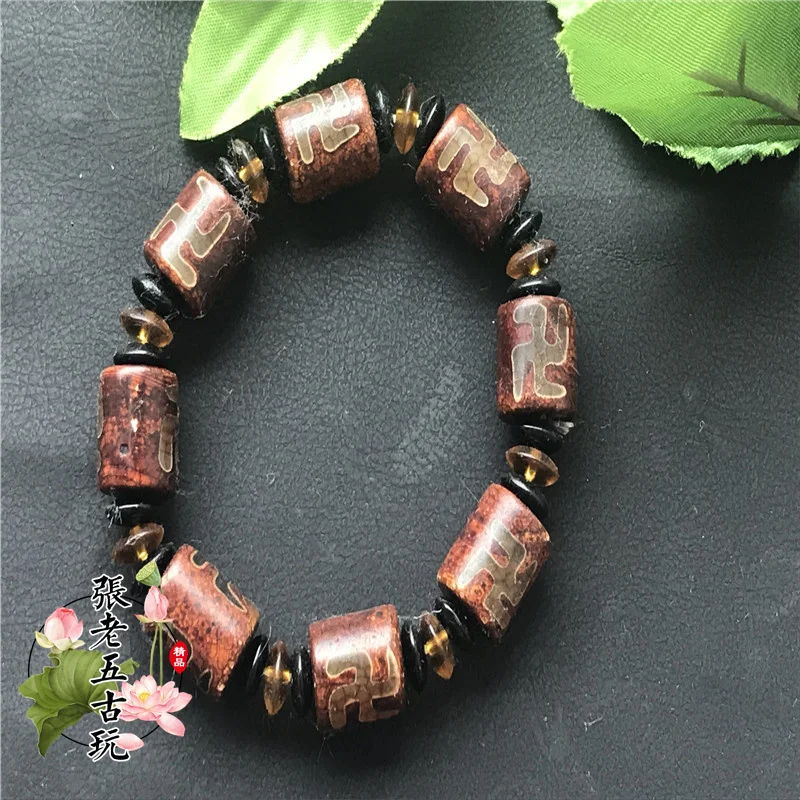 Zhan Han jade, old agate, dzi hand, beads, men's and women's Buddha stone objects, bracelets, pulp