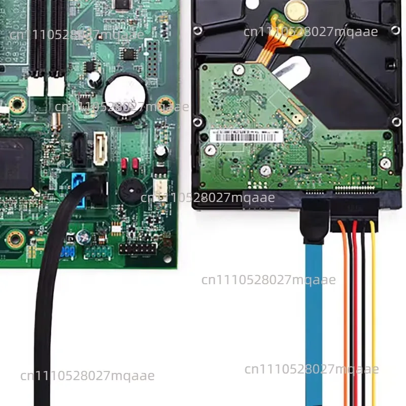 Silver desktop copper core SATA3.0 dual-channel data cable forward and backward bending left and right bend 10~200CM optional