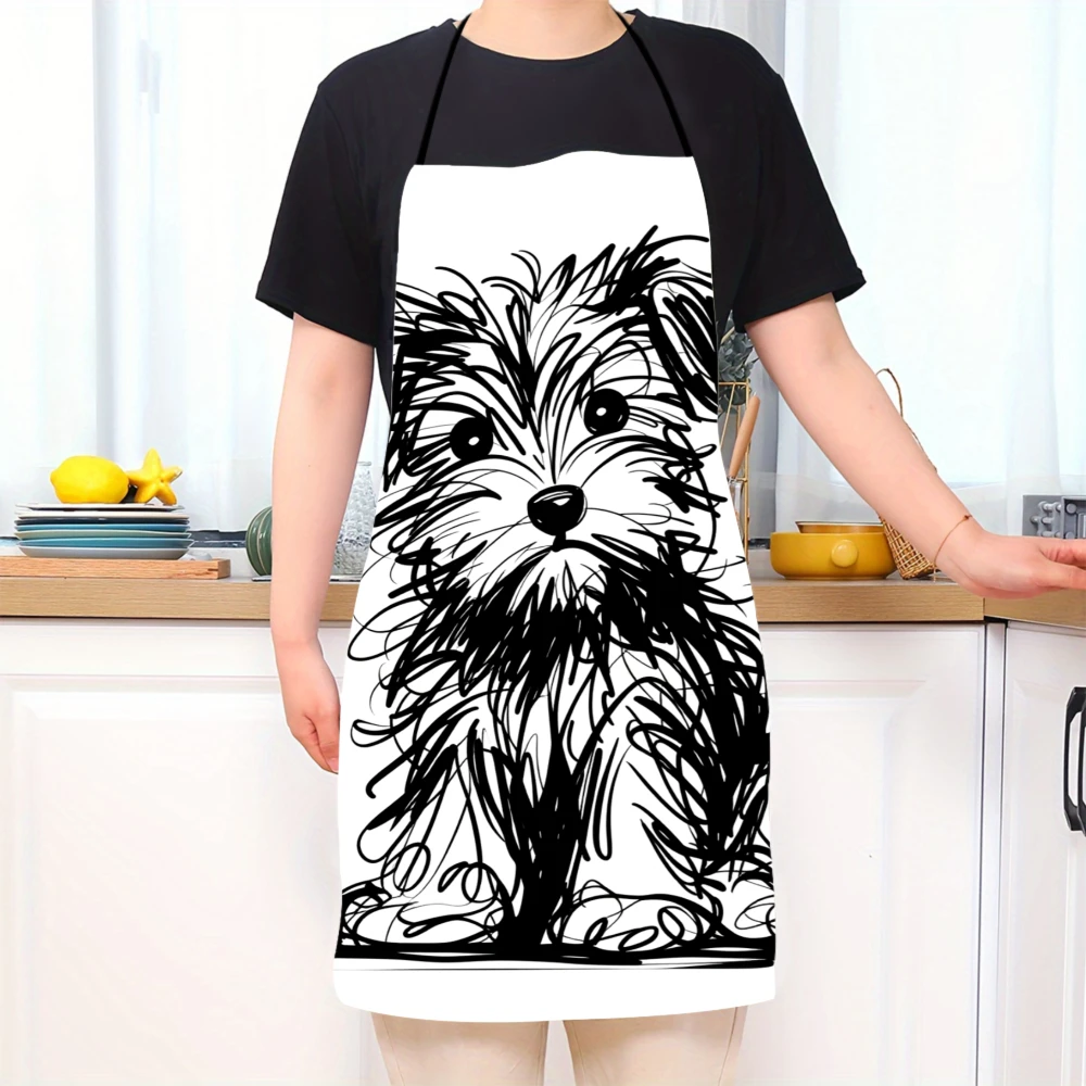 Yorkie Dog With Cowboy Hat Sketch Art Print