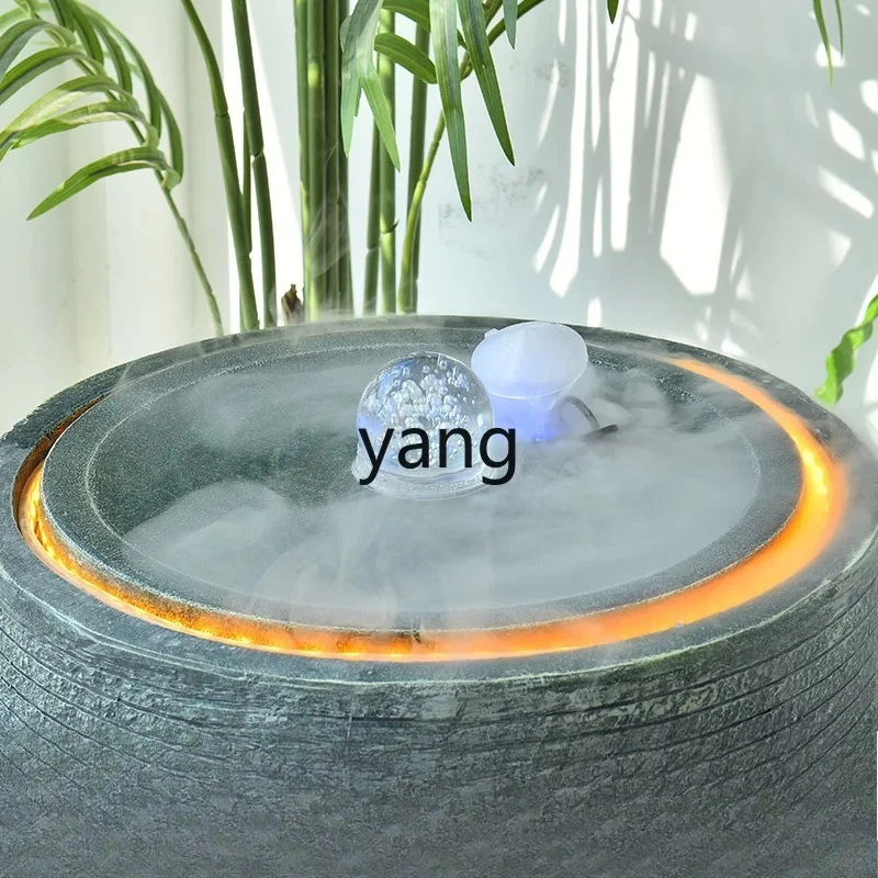 LMMM modern simple flowing water ornament living room entrance outdoor courtyard floor-to-ceiling landscape decoration