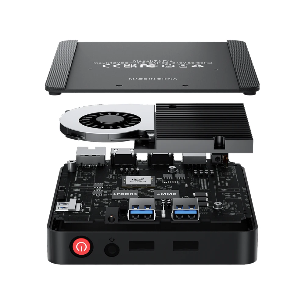 New T4 Pro Windows10 Mini PC Intel Apollo Lake Processor N3350 1000M Lan AC Dual WiFi 2*HD-MI Office Computer Win10 Mini PC