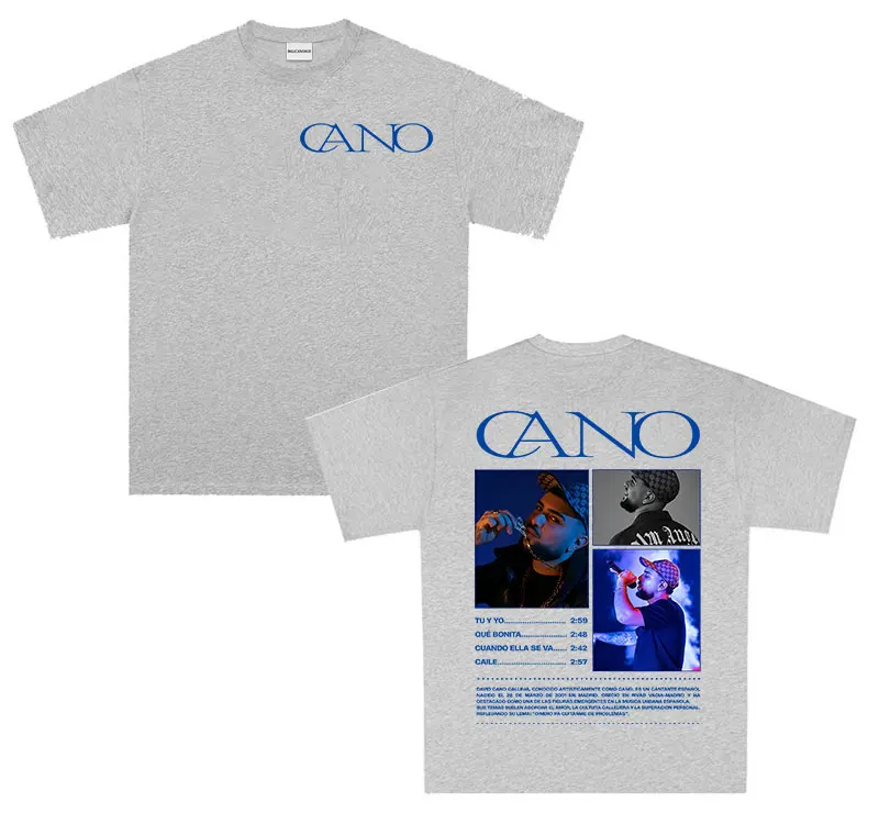 Rapper Cano Triana Tour 2025 Album Graphic Tshirt Men Hip Hop Gothic Punk T-shirt Vintage Oversized Short Sleeve Tees Streetwear - view 6