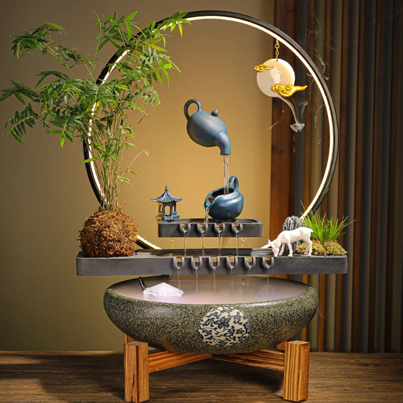 High Quality Metal Incense Burner Light Emitting Diode Return Waterfall Incense Burner