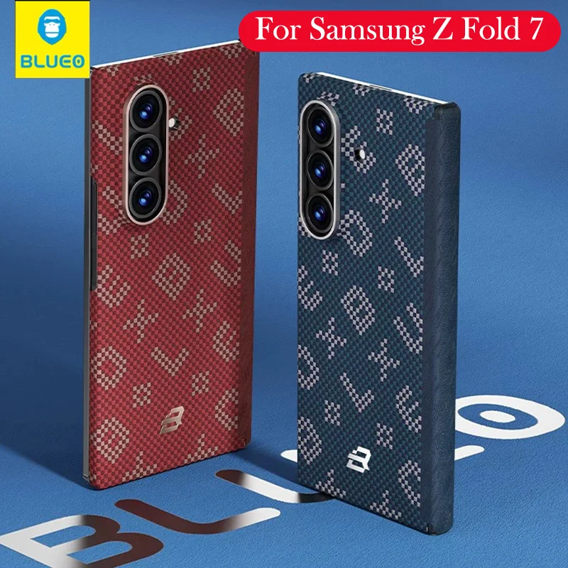 

Blueo Carbon Fibre Case For Samsung Z Fold 7 Kevlar Wireless Charging Back Cover Case for SAMSUNG Z FOLD 7