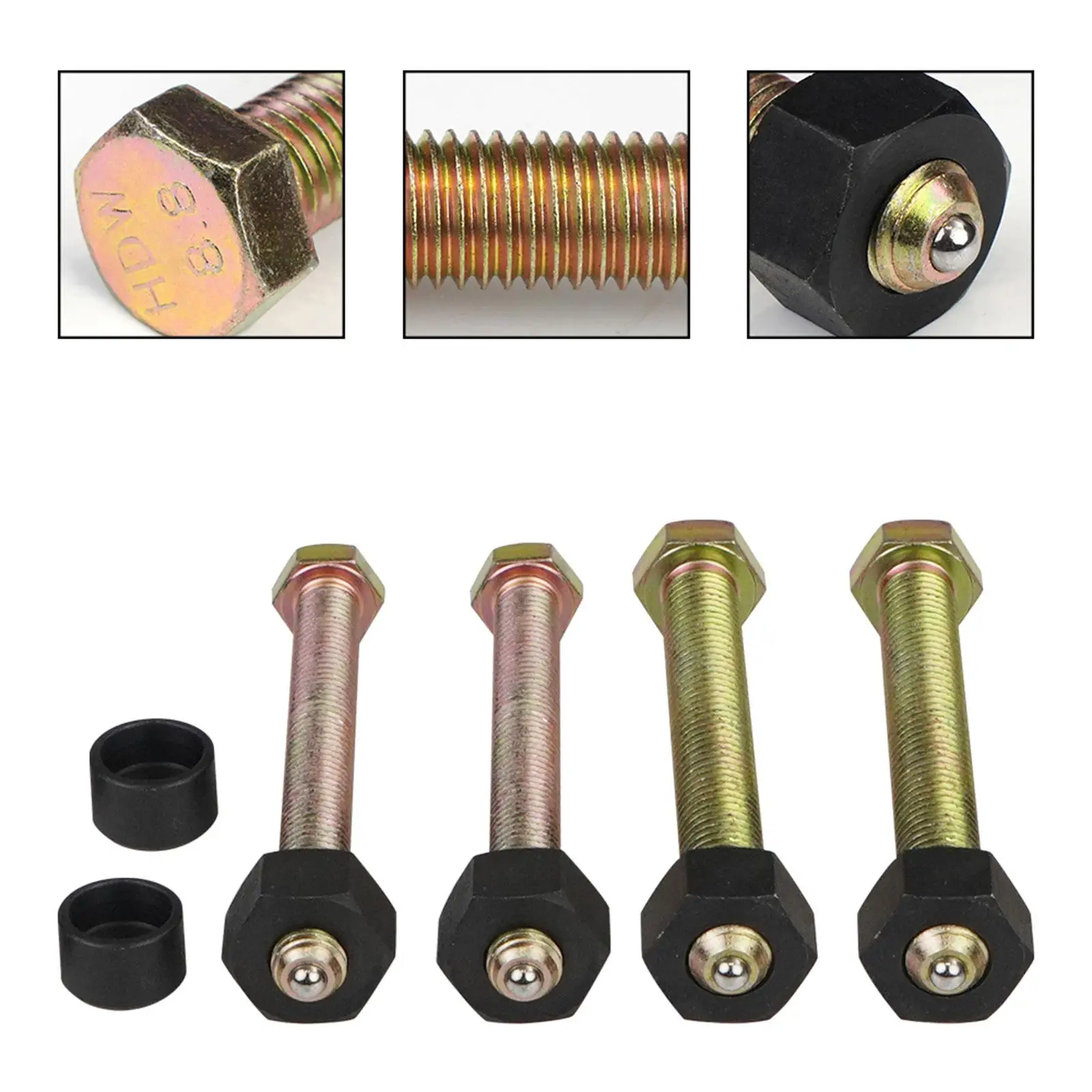 Impact Rated Hub Removal Bolt Set 78834 Accessories Assembly 3/4 inch 15/16 inch Threaded Rod M12 M14 Nut Metal Pneumatic Tools