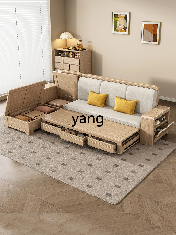 

cx solid wood sofa bed multifunctional drawer storage living room home expansion bed