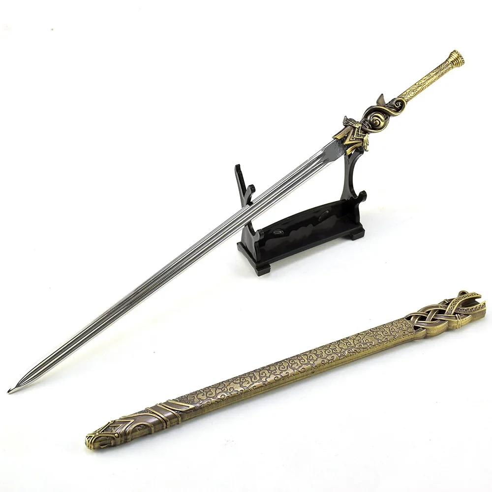 Jong Wit Paard Haoque Zwaard 30 cm/11.8in Xiao Ruofeng Cosplay Zwaarden Metalen Wapen Anime Randapparatuur Collectible Bureau ornamenten