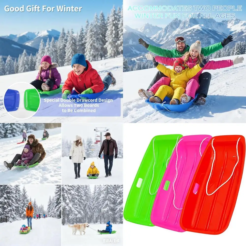 

Durable 35 All-Season Sled for Two | Ideal for Snow, Beach, and Park Adventures