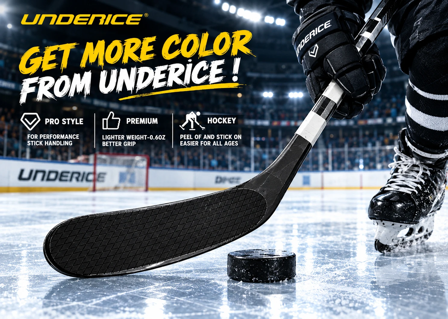Eishockeyschläger-Klingenband, rutschfest, 2er-Pack, für besseren Halt und verbesserte Leistung, aus Silikonmaterial, wasserdicht, Eishockey-Zubehör. – Detail 2