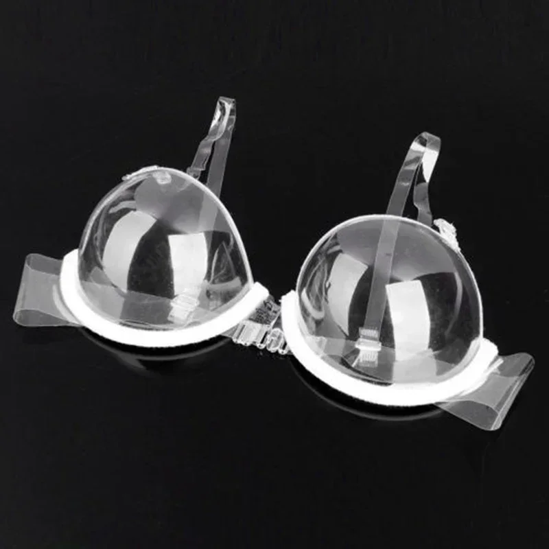 New Women Sexy Plastic Fashion Transparent Adjustable Clear Bra Strap Invisible Bras Elastic Push Up Solid Casual Female Bra