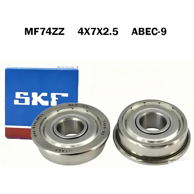 10PCS MF74ZZ SKF bearing Metal Shielded Miniature Ball Flanged Bearings MF74Z ABEC-9 4x7x2.5mm For 3D Printer Original bearings