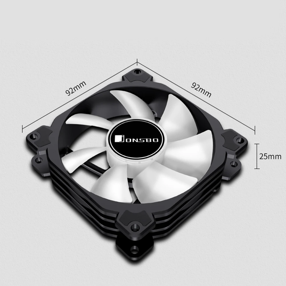 جونسبو ARGB وحدة المعالجة المركزية جهاز كمبيوتر شخصي مروحة تبريد FR-925 92 مللي متر 3Pin كمبيوتر مكتبي المبرد التبريد Slient مروحة المبرد