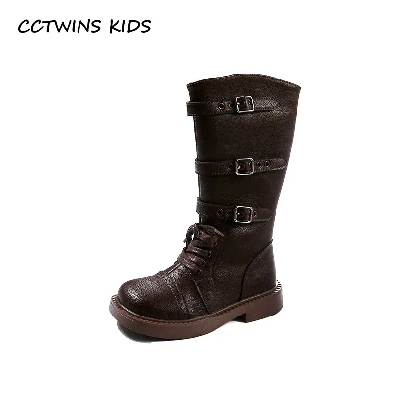 

Girls High Boots Autumn Kids Fashion Brand Middle Calf Princess Metal Knight boots Toddler Boys High Top Shoes Buckle Soft Sole