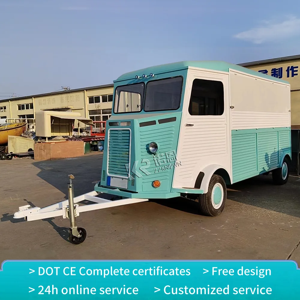 รถขายไอศกรีม รถพ่วงขายอาหาร ขับเคลื่อนด้วยไฟฟ้า รถขายอาหารเคลื่อนที่แบบกำหนดเอง รถขายอาหารเคลื่อนที่ Citroen รถขายอาหารไฟฟ้า