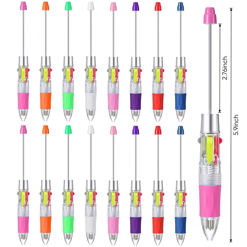 ปากกาลูกปัดพลาสติกปากกาบอลพอยท์น่ารักชุดทำปากกาแบบทำมือสำหรับนักเรียนโรงเรียนสำนักงาน52ชิ้น