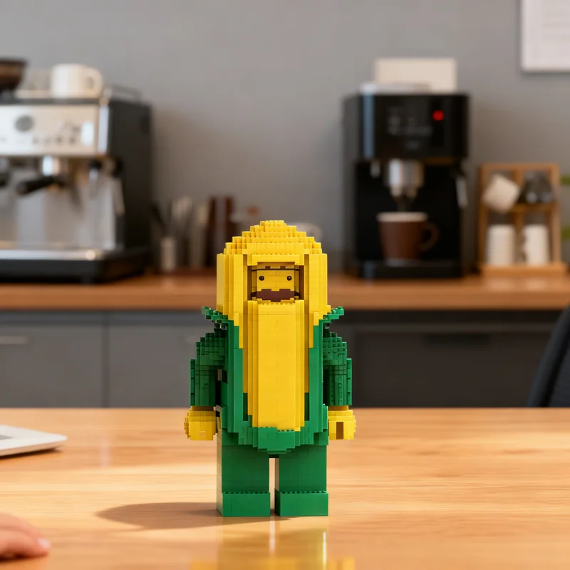 

2642 детали MOC: Коллекционные минифигурки «Кукурузная колбаса» (серия 17), конструктор, креативный подарок, декор для демонстрации, для взрослых