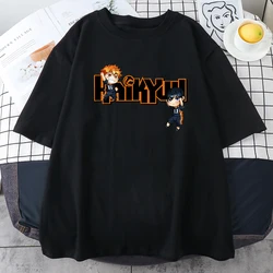 Japan Anime Haikyuu Print T Shirts Women Loose Oversized O Neck Hip Hop Short Sleeve T Shirts Female New Fashion Hip Hop Tshirt