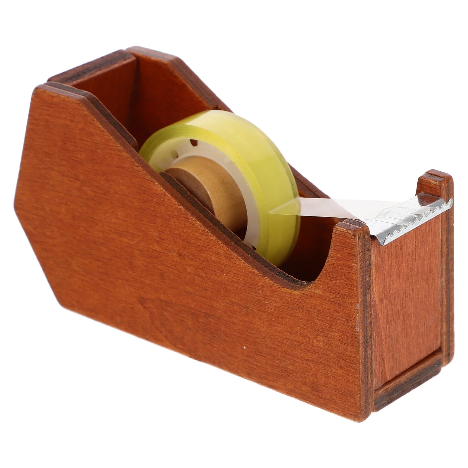

Cute Animal Tape Dispenser Wooden Desktop Cutter for Packaging and Sealing Small Tape Holder for Office Desk Organization