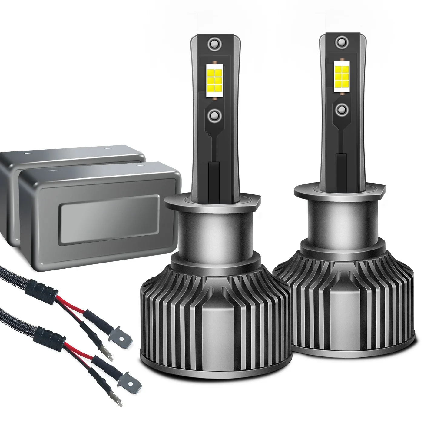 

HB1 HB5 9004 9007 LED Headlight Bulbs 12V 60W 6000K Super Bright with External Driver