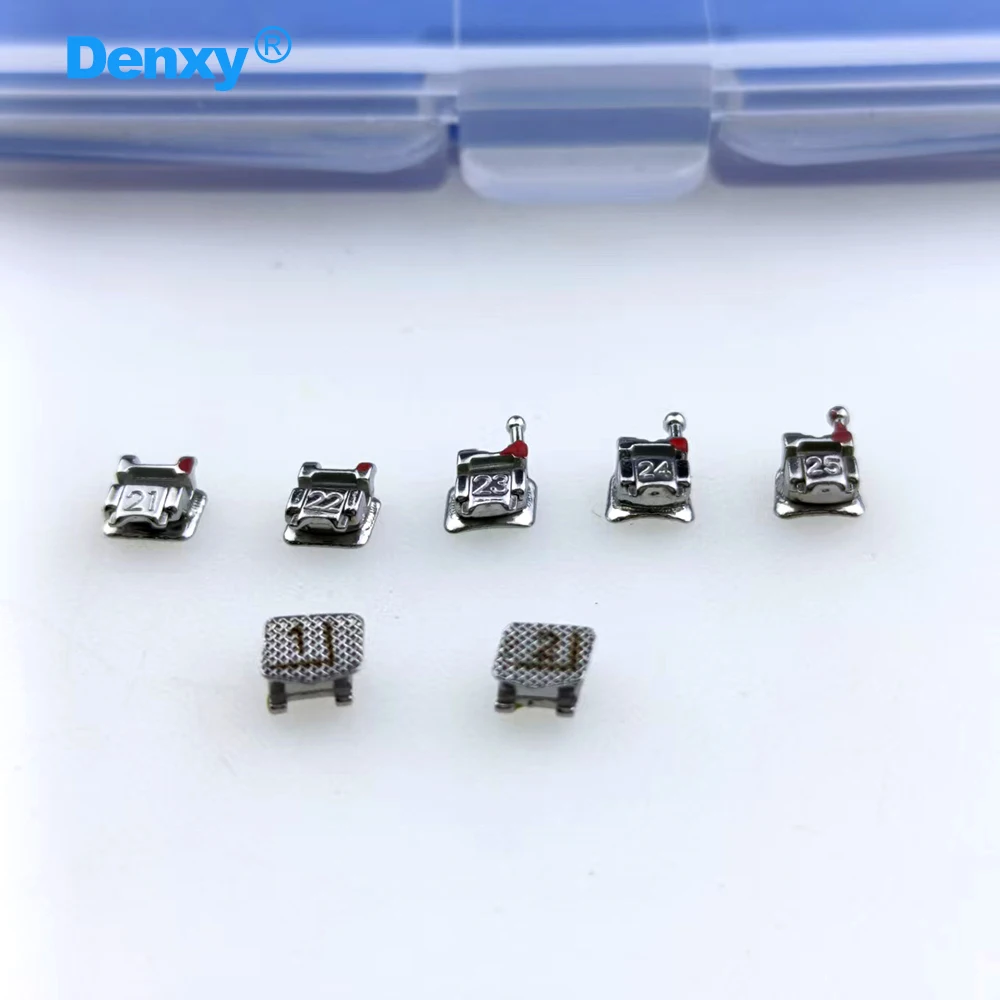 Denxy 24 Stück/Set Kieferorthopädische Passive Selbstligierende Brackets Hochwertige Metall-Zahnspangen für Kieferorthopädische Behandlung – Detail 5