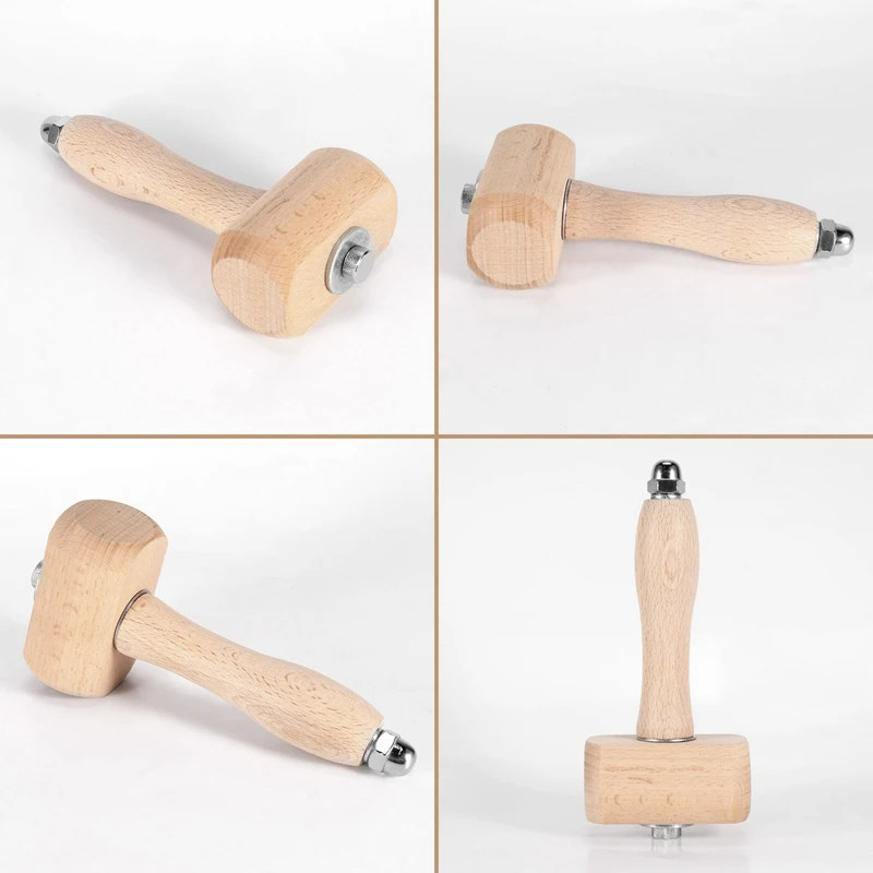 Martello in legno Leathercraft Carving Hammer Sew Kit di attrezzi in pelle (legno)