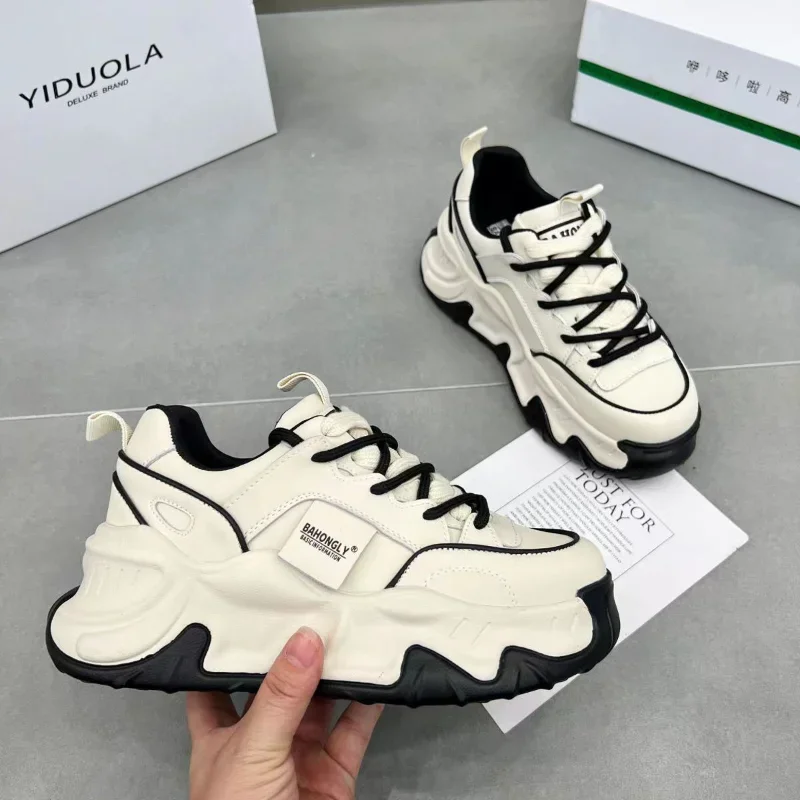 White Platform Sports Shoes Buffalo Casual Women Sneakers Vintage Chunky Vulcanize Korean Harajuku Footwear 2023 Autumn