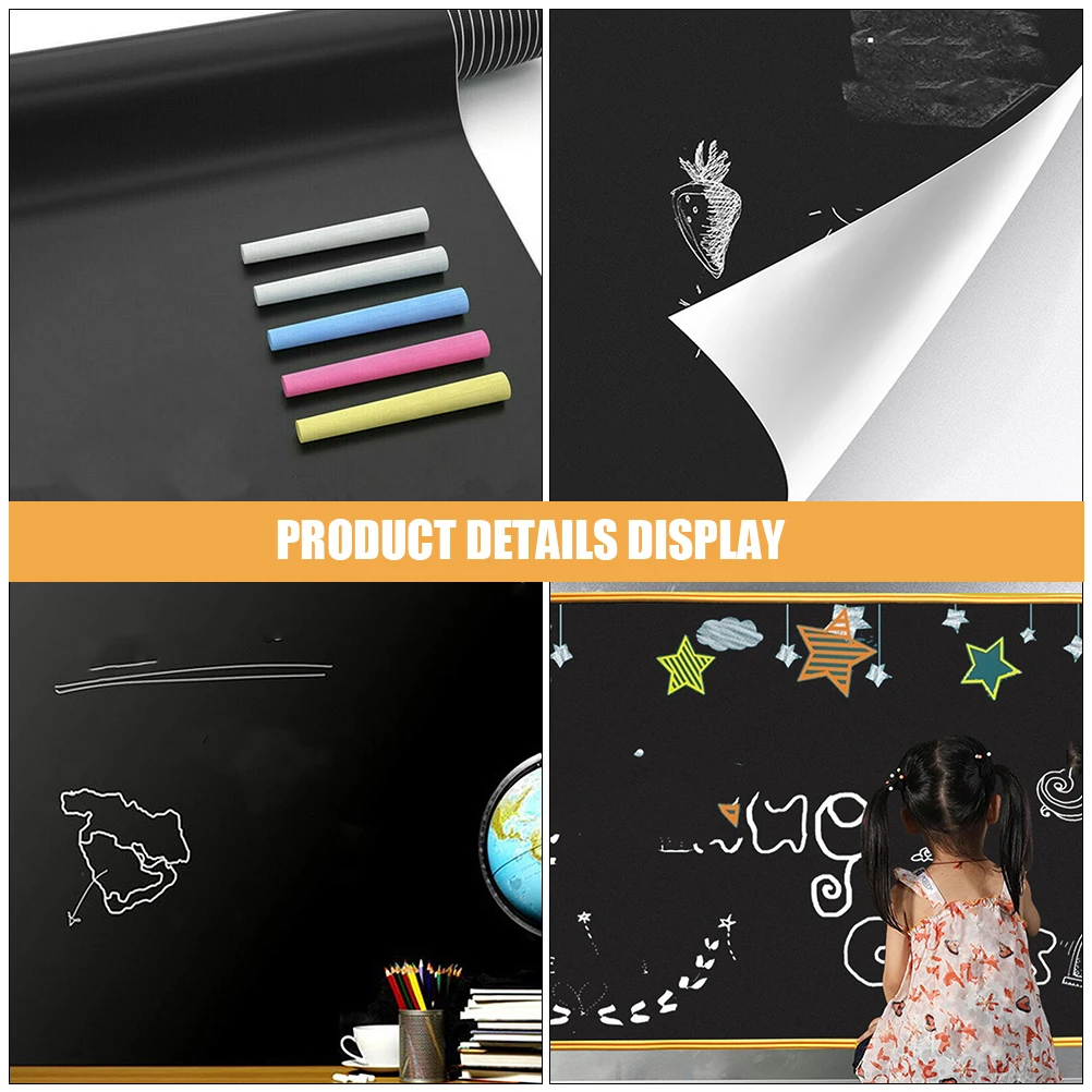

3Pcs Dry Erase Blackboard Sticker Peel Stick Wall Paper Board Decal for Drawing Writing Message Board Blackboard Sticker