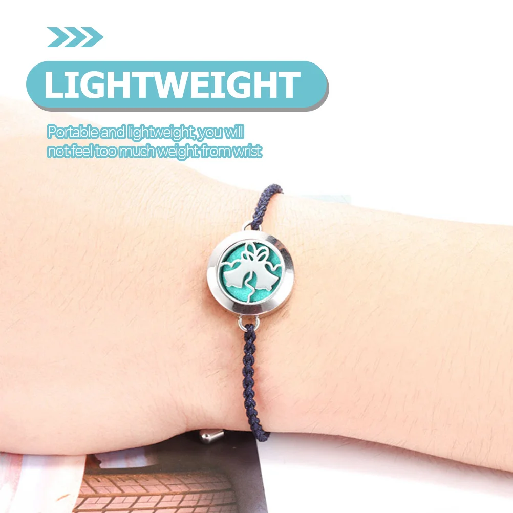 

Aromatherapy Diffuser Bracelet Essential Oil Locket Adjustable Braided Wrist Jewelry Suitable Birthday Gift for Friends