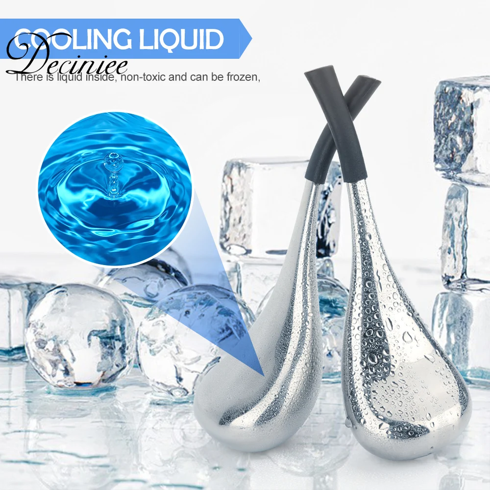 Stainless Cryo Stick Ice Globes Massage Facial Freeze Tools Eliminate Eye Pattern Spa Ball Cryo Roller Cooling Skin Summer Tool