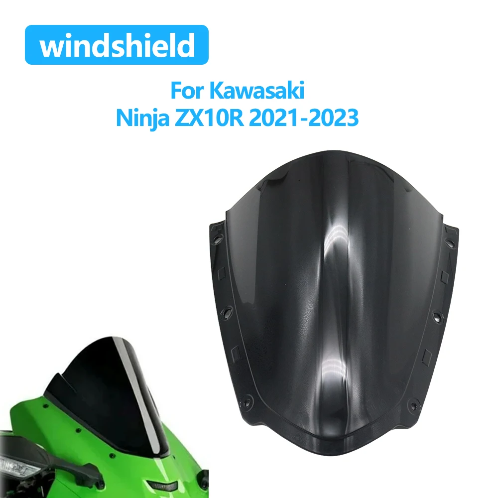 

For Kawasaki Ninja ZX10R ZX 10R 2021 2021 2023 Motorcycle Front Fairing Windshield Windscreen Wind Screen Deflectors Accessories