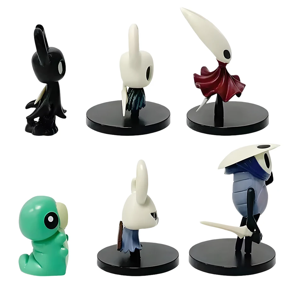 3-6 szt. Nowe figurki Hollow Knight Silksong, figurki z anime, figurka akcji Rycerza, figurka Hornet/Seth, kolekcjonerski model, lalka