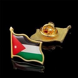 The Hashemite Kingdom of Jordan Middle East Area Metal Enamel Flag Lapel Safety Pins