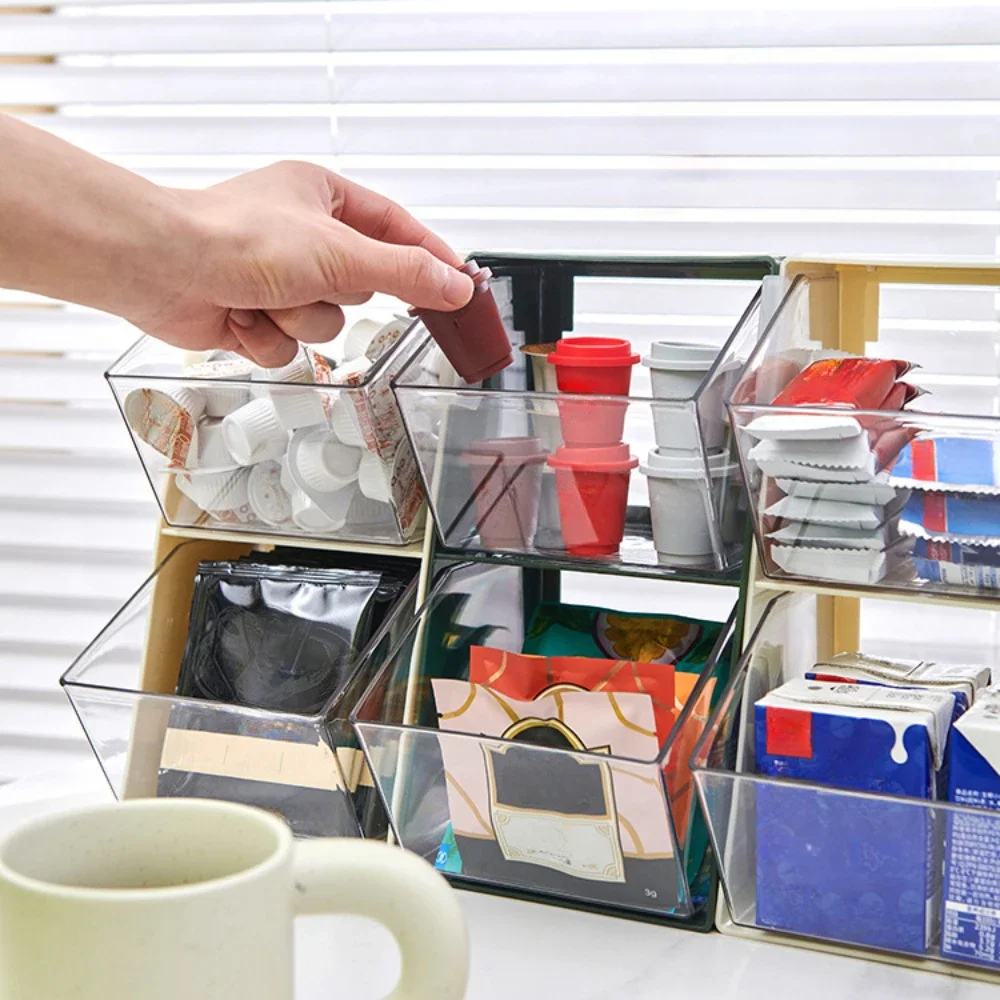 

Tea Bag Storage Box Coffee Capsule Storage Rack Family Bar Table Top Multi-Layer Large Capacity Snack Tea Storage Organizer Box