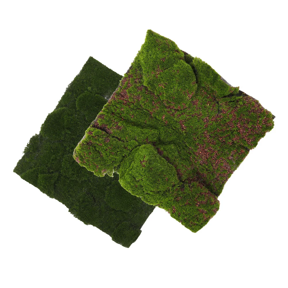

2pcs Artificial Moss Mat High Realism Simulation Grass Rug For Fairy Garden Decor Indoor Outdoor Landscaping Decorative Moss