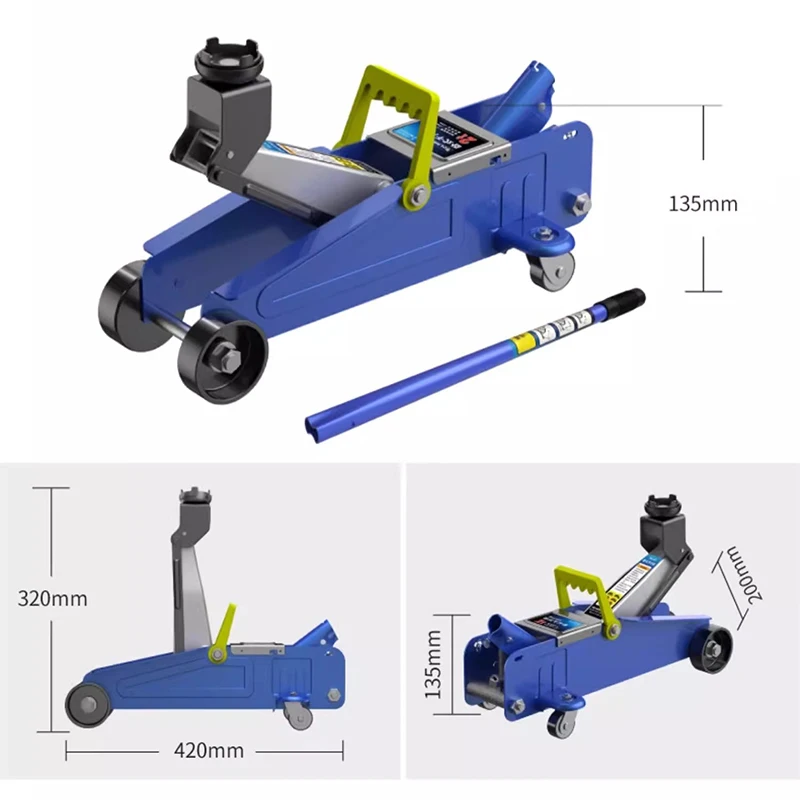 Horizontal Jack for SUV Tire Change Tool Car Sedan Car Hydraulic Maintenance 2 Tons Oil Pressure Fast Lifting Hot Selling