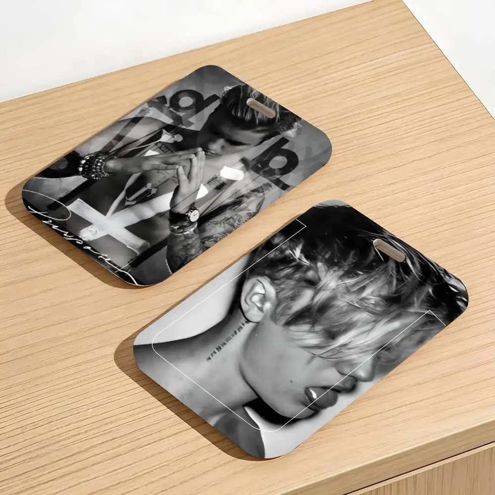 Singer Justin B-Bieber ID Card Holder Lanyard Covers Women Men Work Permit Holder Students Kids Bus Cards Case