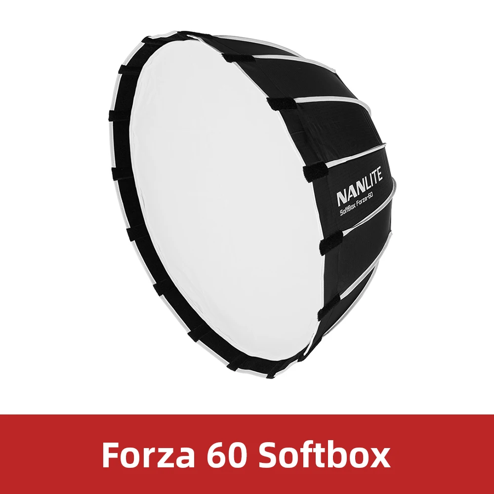 NANLITE Portable 60CM Quickly Fast Installation Deep Parabolic Softboxfor Forza 60 Softbox (EC-FZ60)