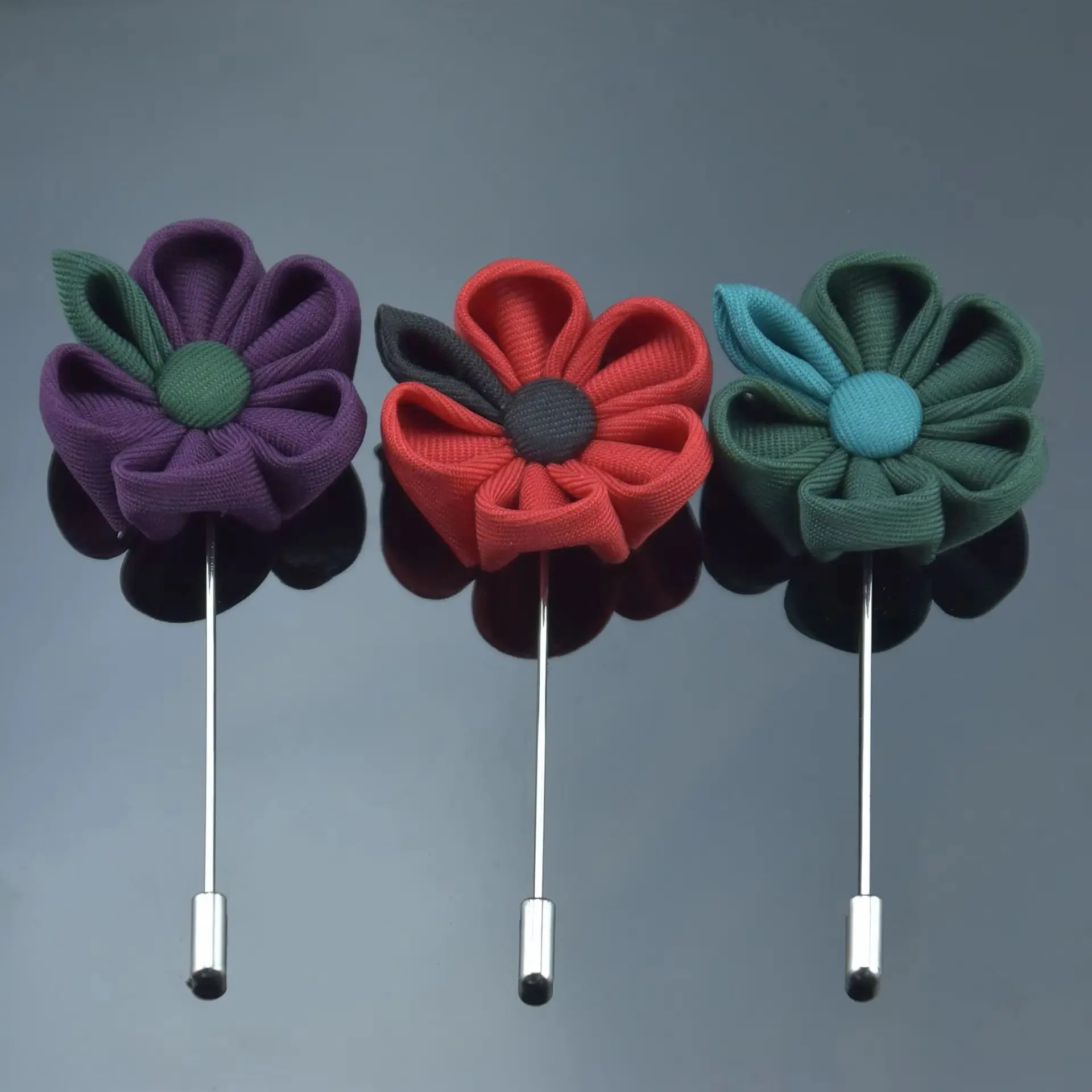 New Pattern Solid Color Splicing Flower Brooch Gifts For Men Elegant Suit Accessories Color collision Brooch Luxury Wedding