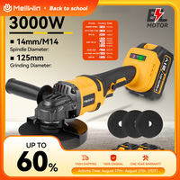 MELLWIN 125MM Brushless Electric Angle Grinder Cordless Handheld Polishing Cutting Tool Machine For Makita 18V Battery Pin